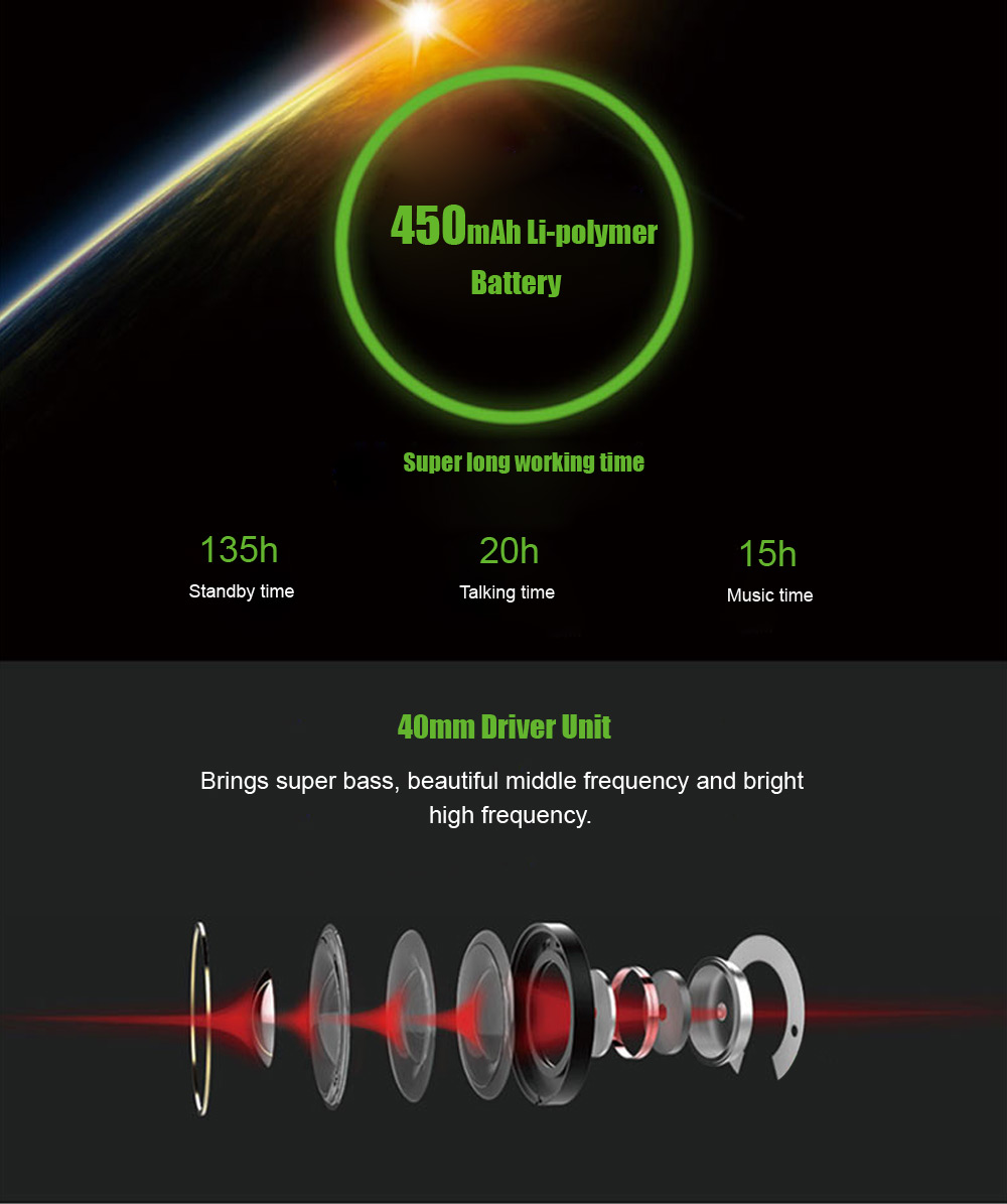 MARROW 155B Wireless Bluetooth 4.0 Music Headband Headphones Support Hands-free Calls Volume Control MARROW 155B Wireless Bluetooth 4.0 Music Headband Headphones Support Hands-free Calls Volume Control