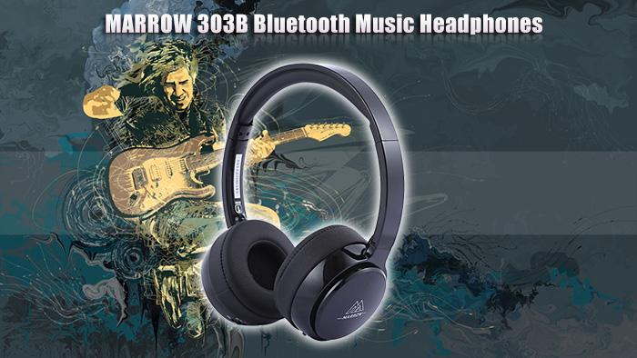 MARROW 303B Wireless Bluetooth 4.0 Headband Headphones Volume Control Super Bass