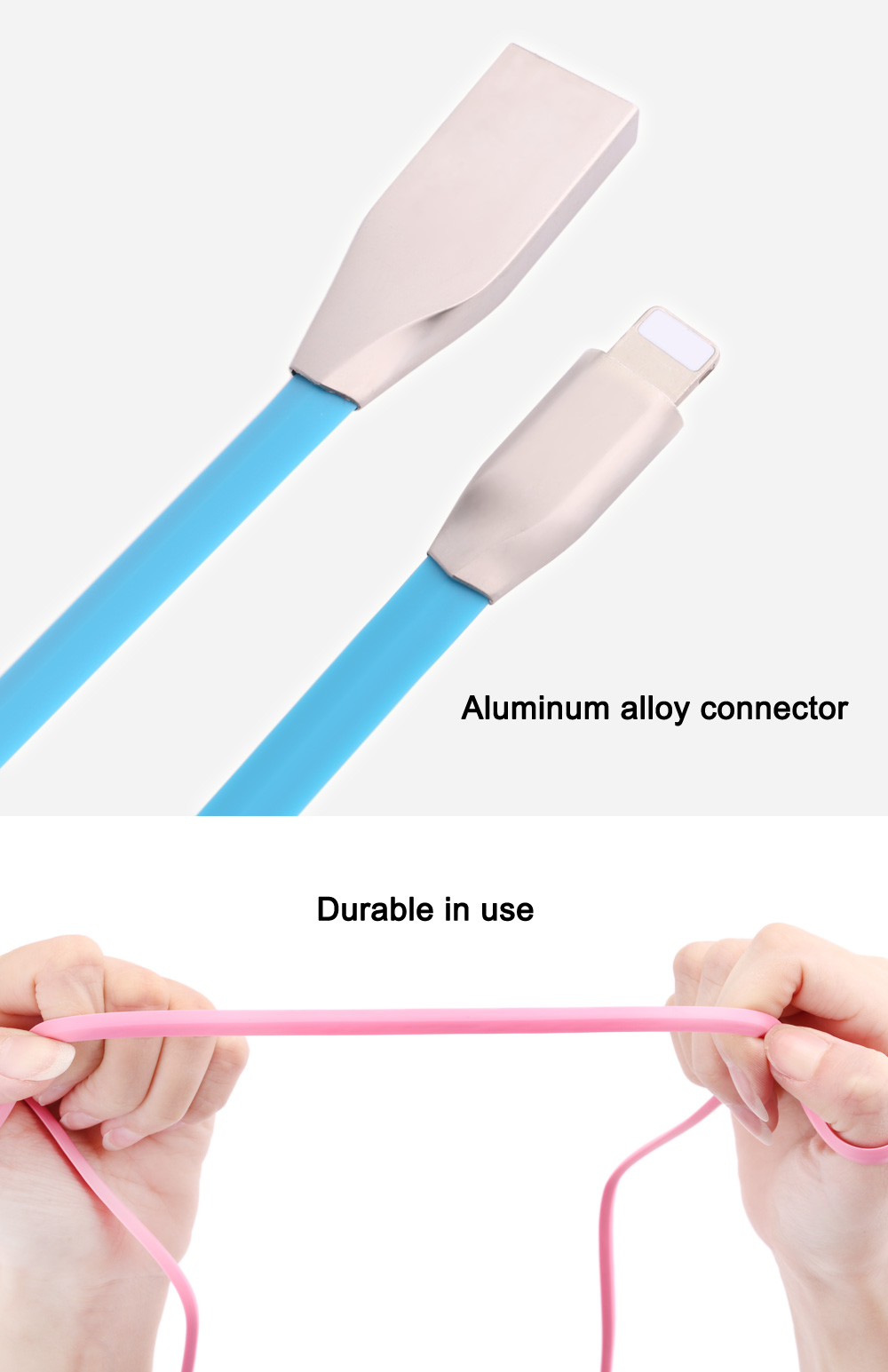 8 Pin Aluminum Alloy Copper Core Charge Data Transfer Cable 0.9M 8 Pin Aluminum Alloy Copper Core Charge Data Transfer Cable 0.9M