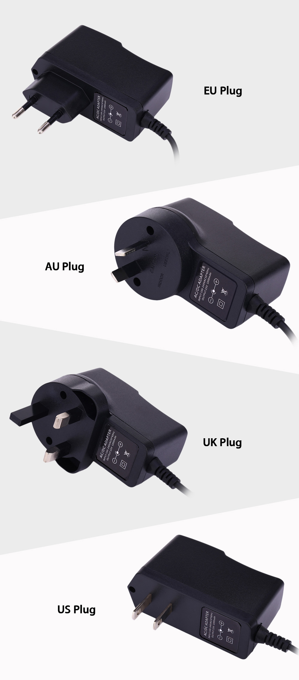 15V 1A 100 - 240V DC 5.5 x 2.1 Universal Power Charger Adapter Replacement for Notebook