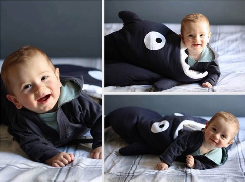 Cute Cartoon Shark Babies Sleep Bag Thick Winter Infant Blanket Warm Swaddle