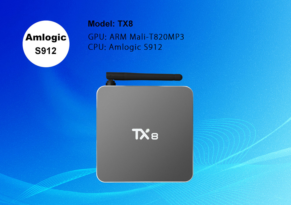 TX8 Android 6.0 TV Box with Amlogic S912 Octa Core Dual Band WiFi 2.4GHz + 5GHz Bluetooth 4.0 Mini PC TX8 Android 6.0 TV Box with Amlogic S912 Octa Core Dual Band WiFi 2.4GHz + 5GHz Bluetooth 4.0 Mini PC