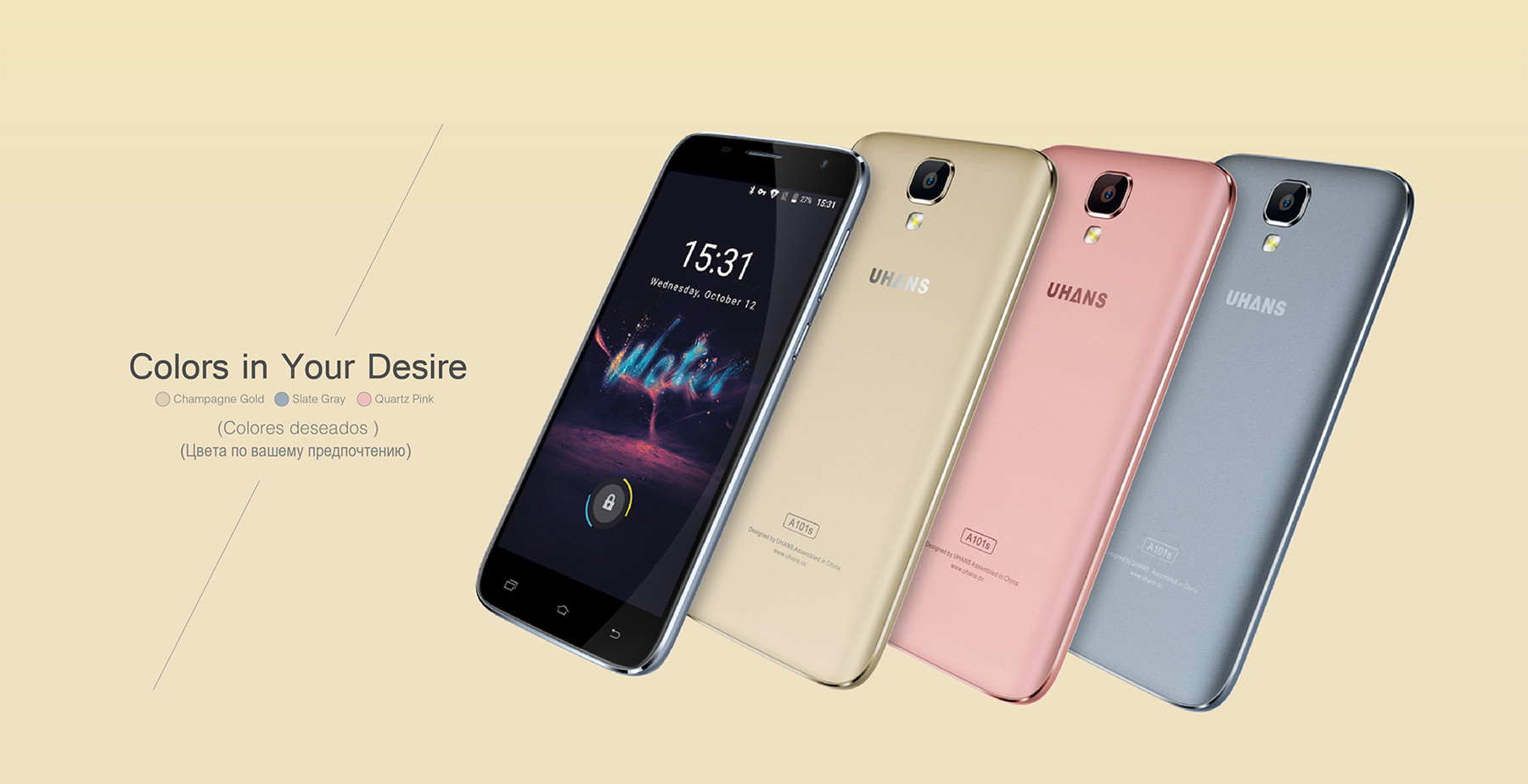 UHANS A101S Android 6.0 5.0 inch 3G Smartphone MTK6580 Quad Core 1.3GHz 2GB RAM 16GB ROM OTA Proximity Sensor Bluetooth 4.0