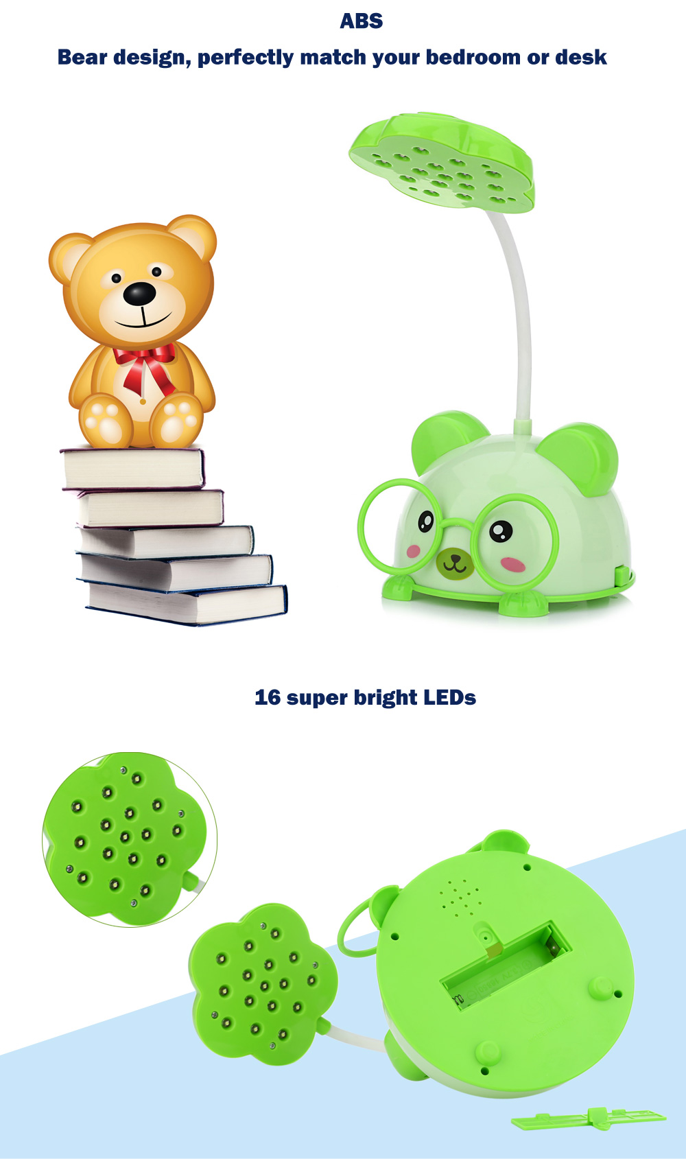 CHAO SHENG CS115 Portable Lovely Bear Eye-protection 5W LED Table Lamp 2 Modes Night Light CHAO SHENG CS115 Portable Lovely Bear Eye-protection 5W LED Table Lamp 2 Modes Night Light