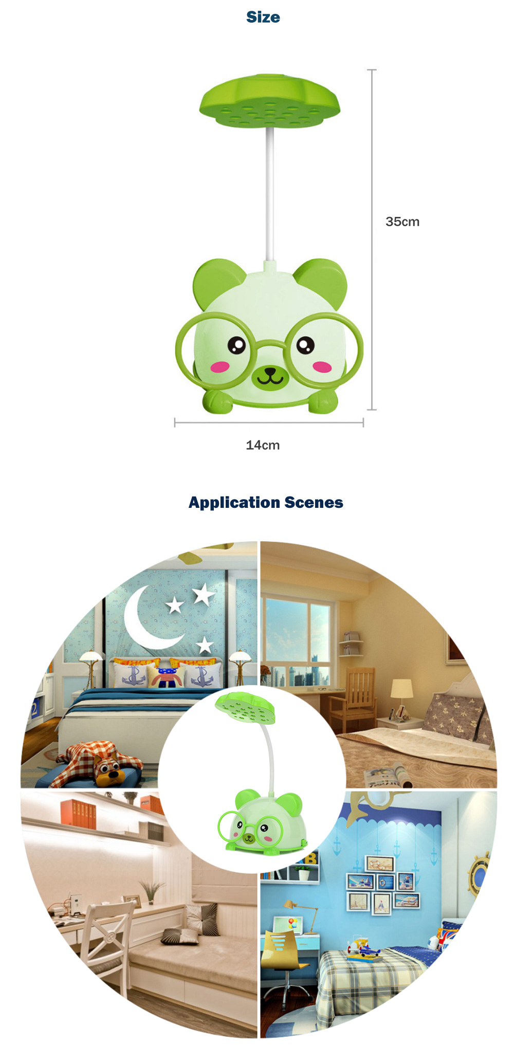 CHAO SHENG CS115 Portable Lovely Bear Eye-protection 5W LED Table Lamp 2 Modes Night Light CHAO SHENG CS115 Portable Lovely Bear Eye-protection 5W LED Table Lamp 2 Modes Night Light