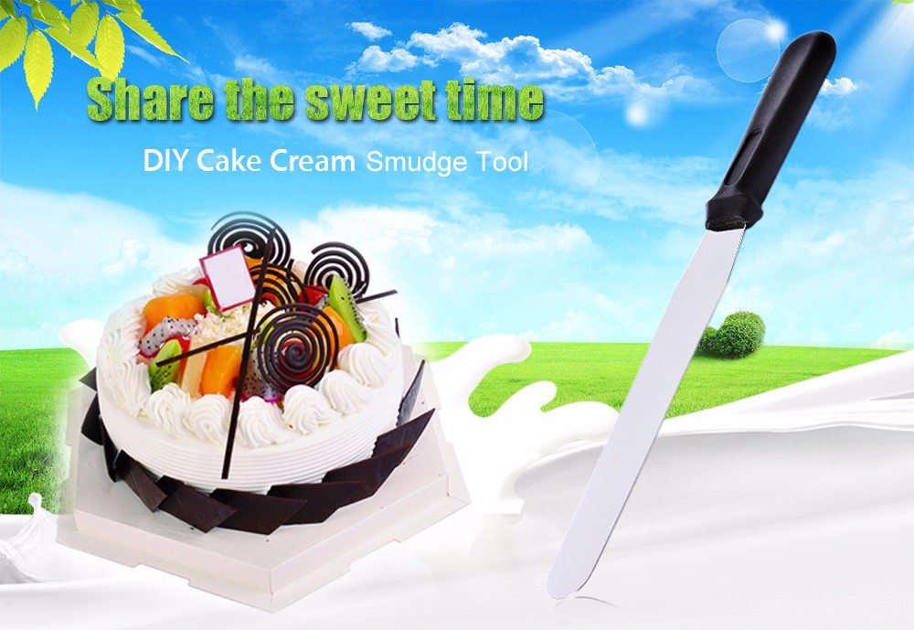 DIY Stainless Steel Cake Cream Fondant Straight Smoother Smudge Tool DIY Stainless Steel Cake Cream Fondant Straight Smoother Smudge Tool
