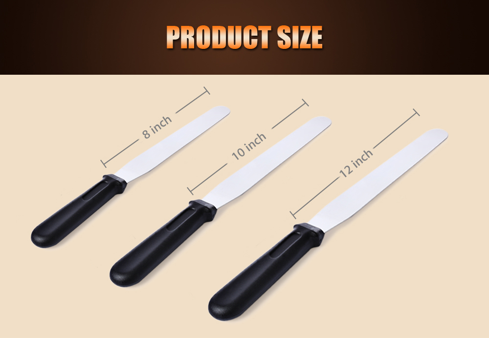 DIY Stainless Steel Cake Cream Fondant Straight Smoother Smudge Tool DIY Stainless Steel Cake Cream Fondant Straight Smoother Smudge Tool