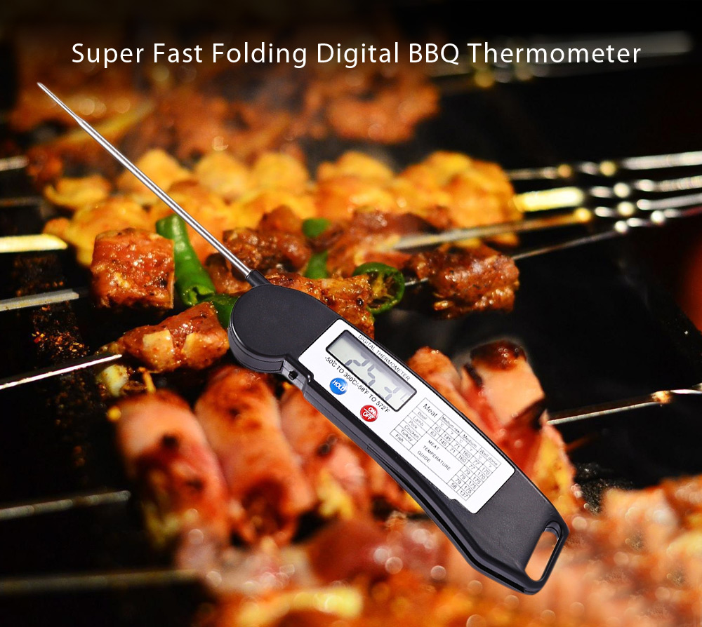 TS - 89 Instant Folding Digital Food BBQ Meat Thermometer Cooking Tool