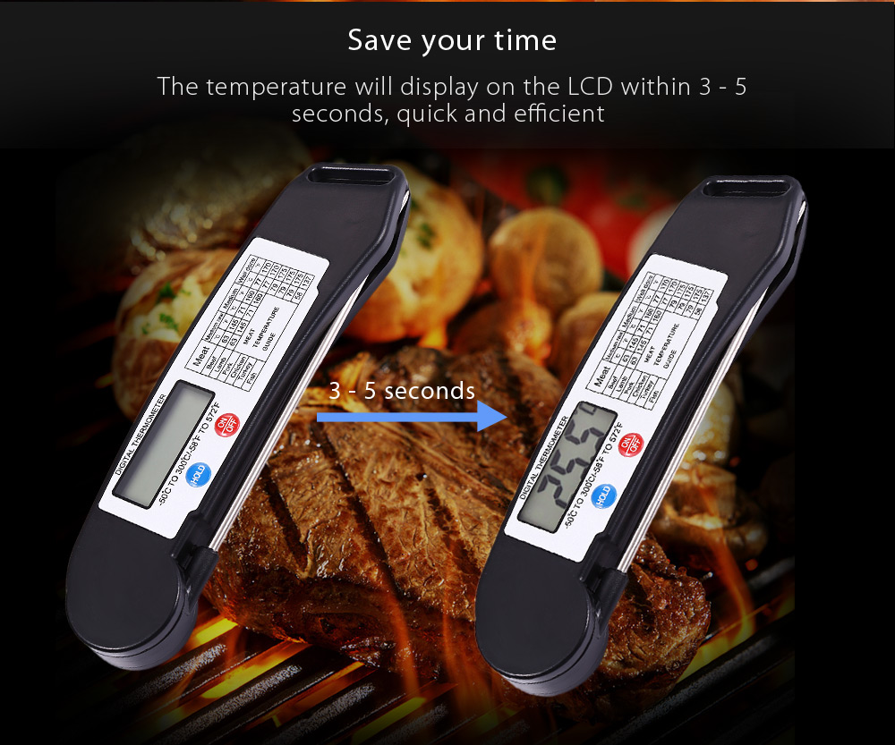 TS - 89 Instant Folding Digital Food BBQ Meat Thermometer Cooking Tool TS - 89 Instant Folding Digital Food BBQ Meat Thermometer Cooking Tool