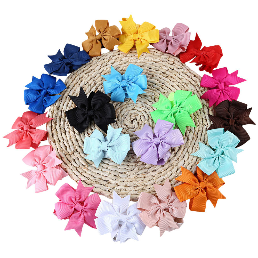 Sweet Baby Girl Child Bowknot Striped Swallow Tail Elastic Headwear Headband
