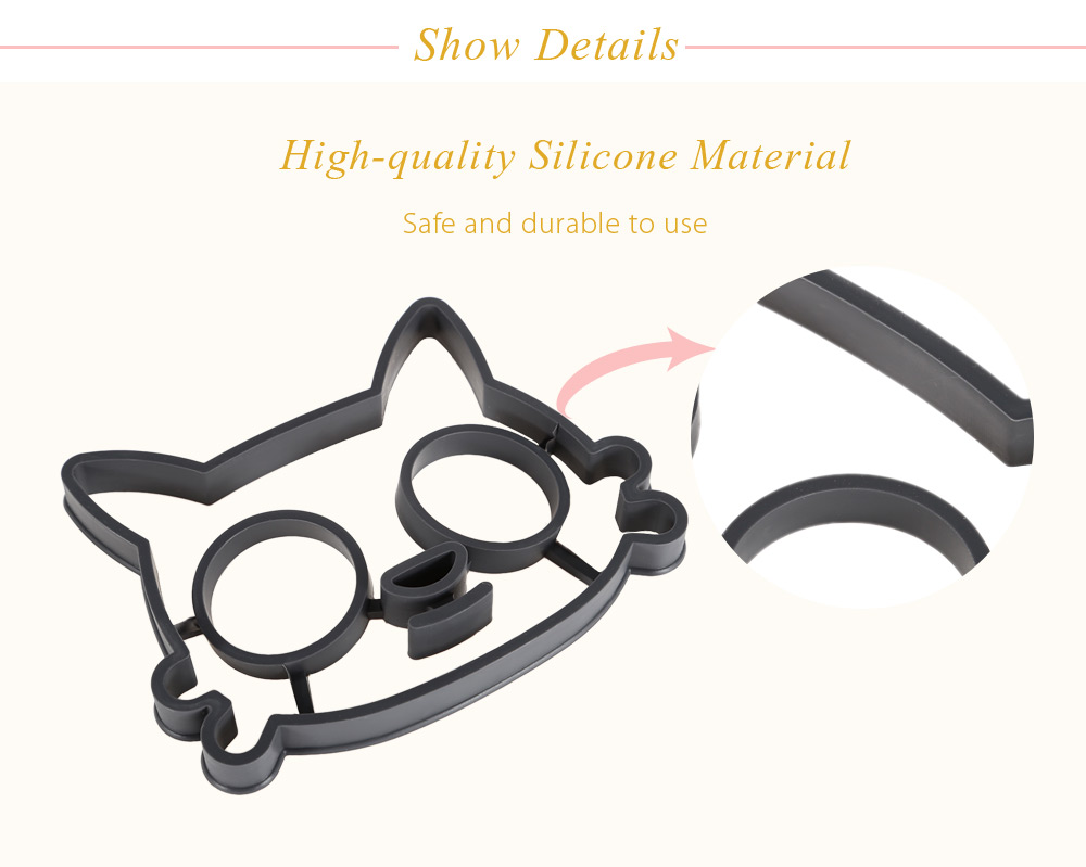 Creative Cat Shape Silicone Fried Breakfast Egg Mold Creative Cat Shape Silicone Fried Breakfast Egg Mold
