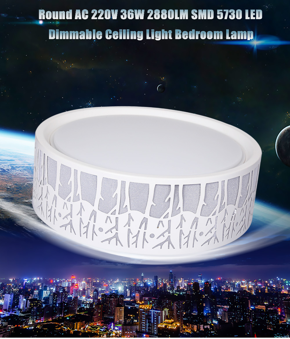 Round AC 220V 36W 2880LM SMD 5730 LED Dimmable Ceiling Light Bedroom Lamp Round AC 220V 36W 2880LM SMD 5730 LED Dimmable Ceiling Light Bedroom Lamp