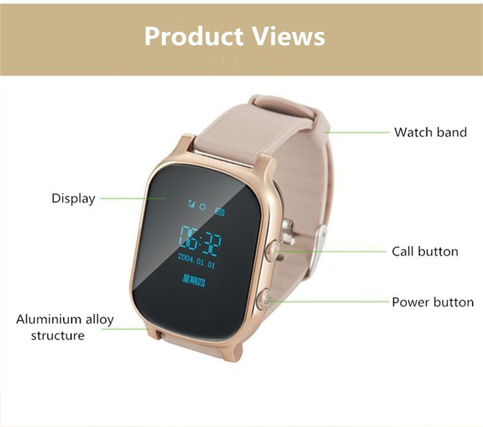 T58 Children Smartwatch Phone 0.96 inch MTK6261 SOS Call GPS Bluetooth T58 Children Smartwatch Phone 0.96 inch MTK6261 SOS Call GPS Bluetooth