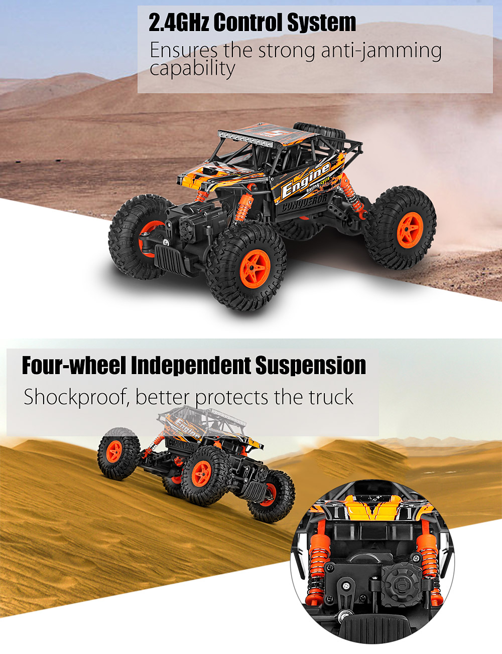 WLtoys 18428 - B 1:18 Scale 2.4G 4 Wheel Drive Remote Control Off-road Car Crawler