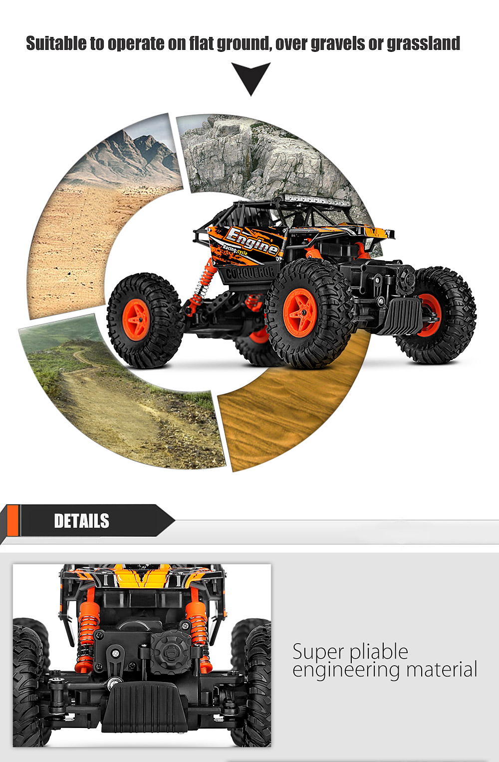 WLtoys 18428 - B 1:18 Scale 2.4G 4 Wheel Drive Remote Control Off-road Car Crawler