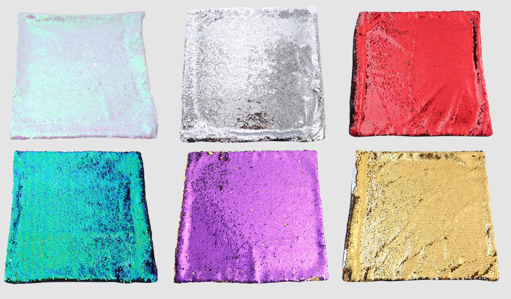 40 x 40cm DIY Two Tone Glitter Sequins Throw Pillow Decorative Cushion Cover 40 x 40cm DIY Two Tone Glitter Sequins Throw Pillow Decorative Cushion Cover