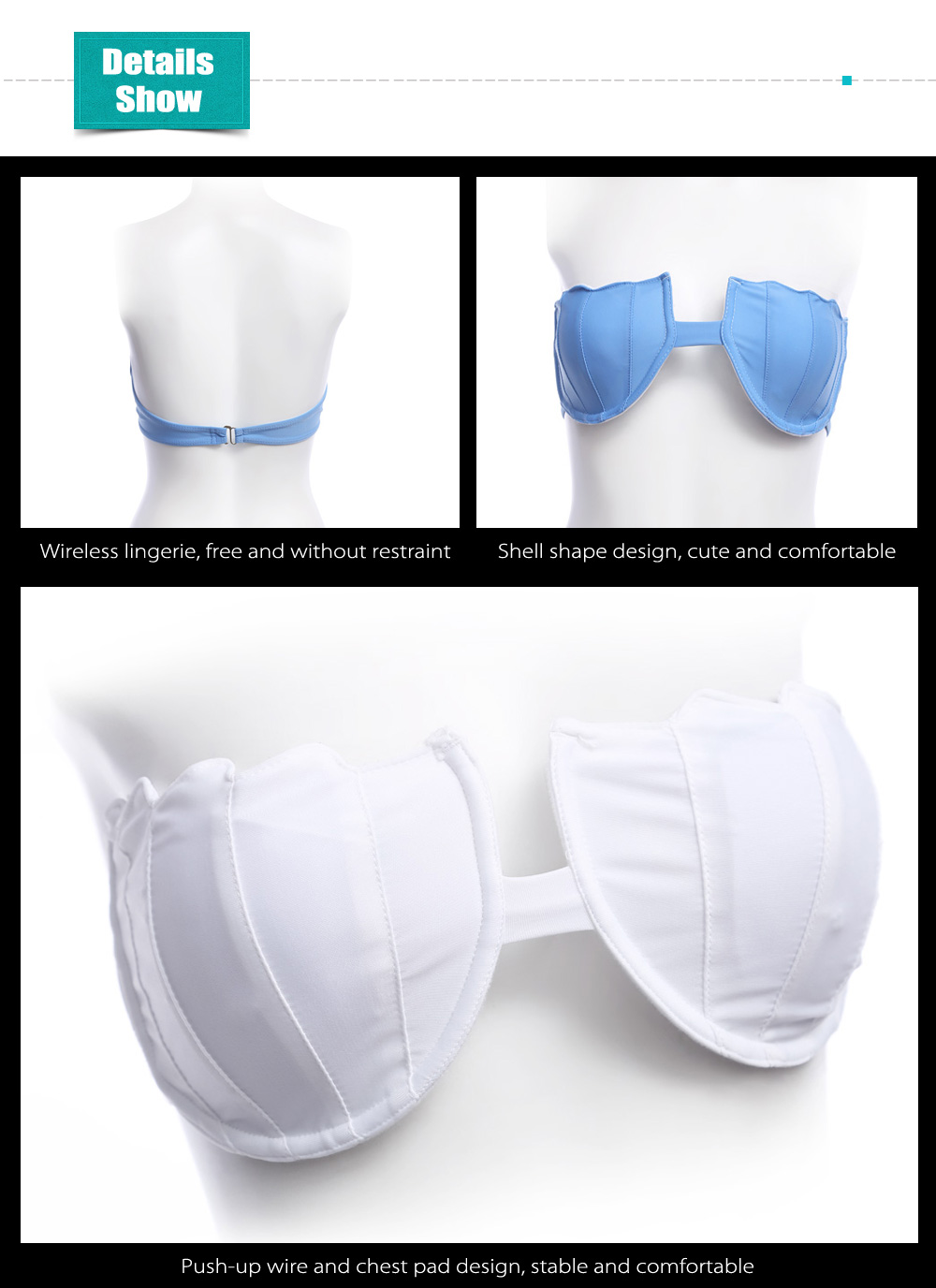 Cute Shell Shape Sexy Bikini Separated Swimsuit Women Beach Swimwear Bathing Suit Cute Shell Shape Sexy Bikini Separated Swimsuit Women Beach Swimwear Bathing Suit