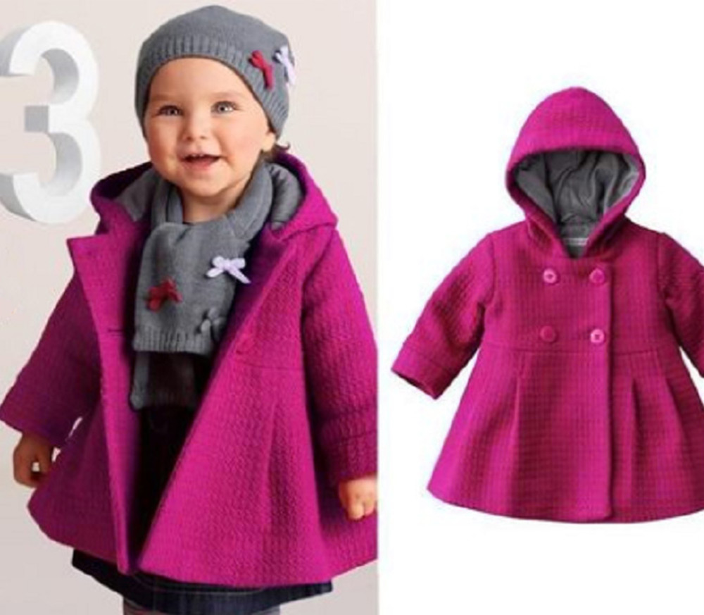 Sweet Child Girl Ruffle Long Sleeve Hooded Button Jacquard Coat Sweet Child Girl Ruffle Long Sleeve Hooded Button Jacquard Coat