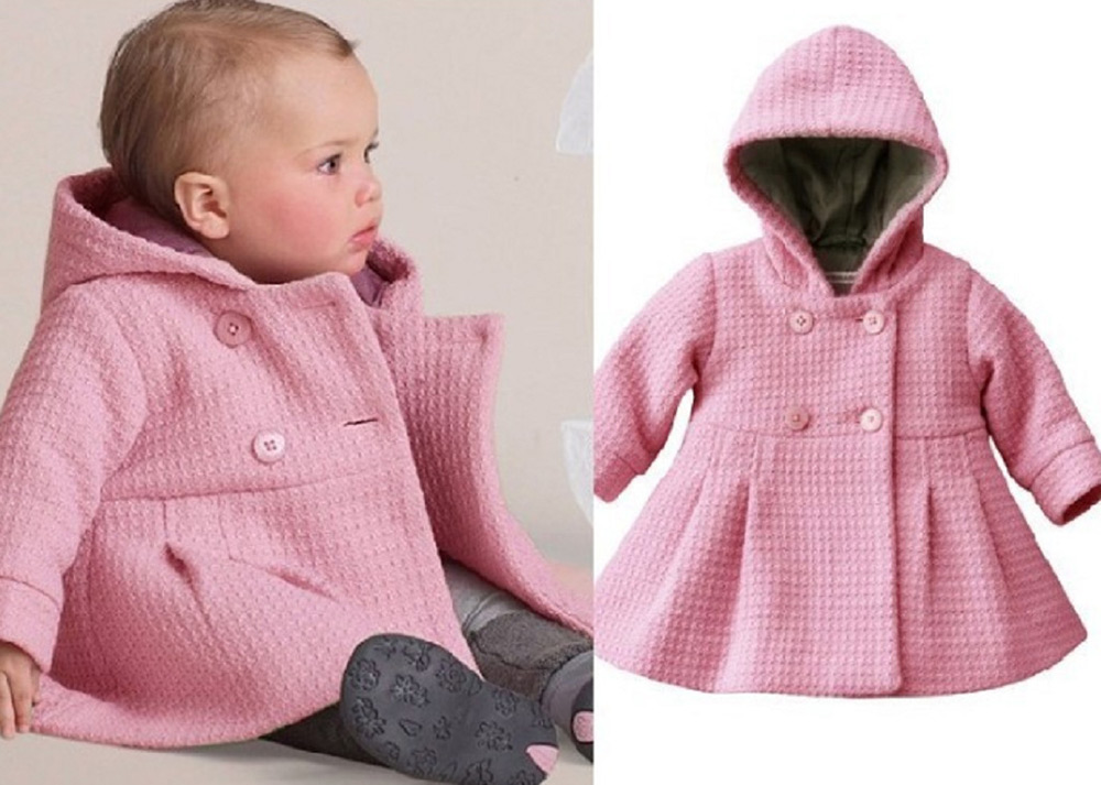 Sweet Child Girl Ruffle Long Sleeve Hooded Button Jacquard Coat Sweet Child Girl Ruffle Long Sleeve Hooded Button Jacquard Coat