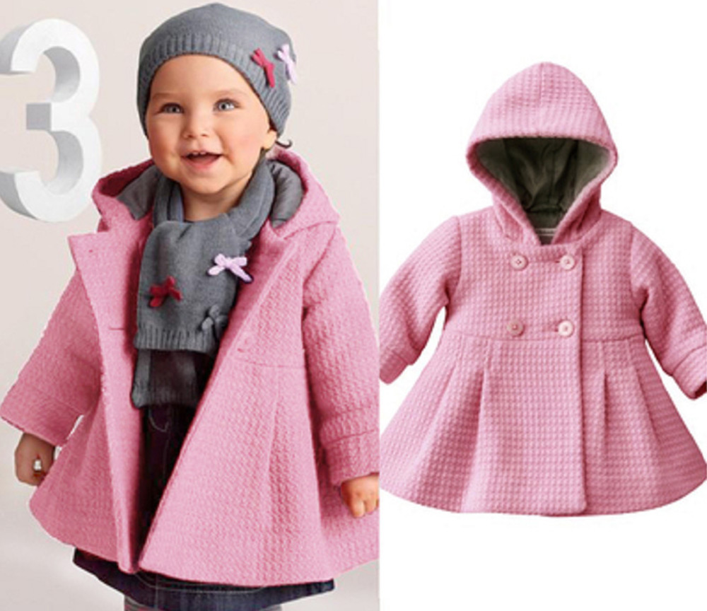Sweet Child Girl Ruffle Long Sleeve Hooded Button Jacquard Coat Sweet Child Girl Ruffle Long Sleeve Hooded Button Jacquard Coat