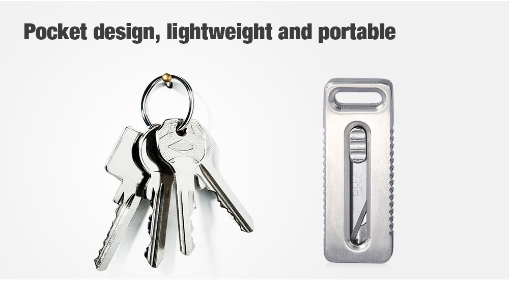 EDCGEAR Outdoor Mini Titanium Alloy Utility Retractable Razor Sharp Cutter Pocket Knife EDCGEAR Outdoor Mini Titanium Alloy Utility Retractable Razor Sharp Cutter Pocket Knife