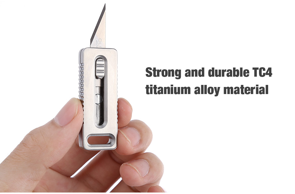 EDCGEAR Outdoor Mini Titanium Alloy Utility Retractable Razor Sharp Cutter Pocket Knife EDCGEAR Outdoor Mini Titanium Alloy Utility Retractable Razor Sharp Cutter Pocket Knife