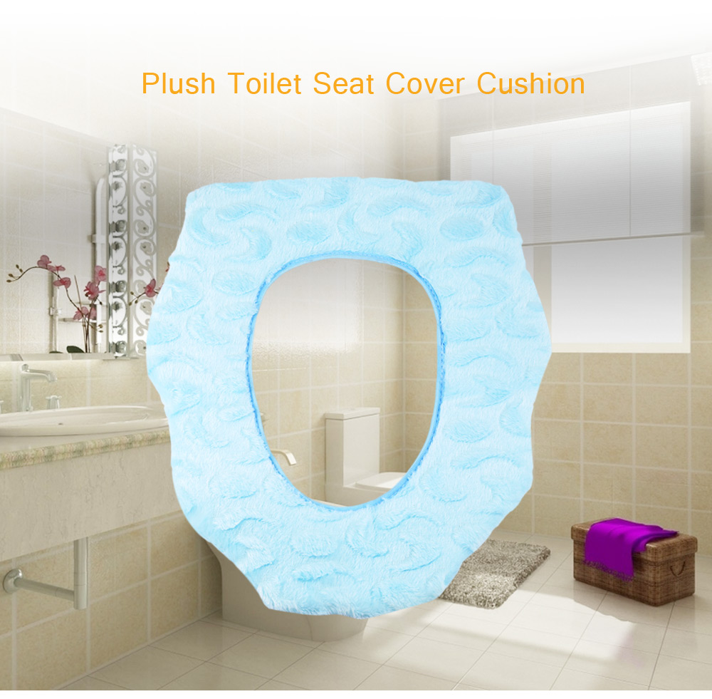Washable Toilet Seat Plush Cushion PU Back Cover