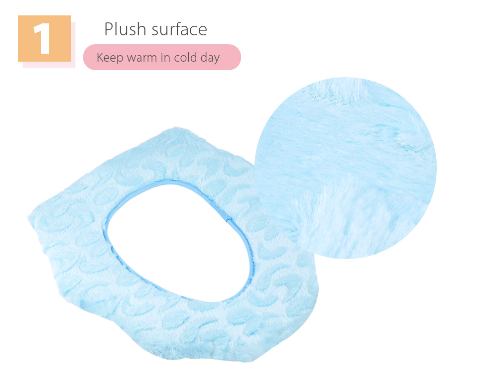 Washable Toilet Seat Plush Cushion PU Back Cover Washable Toilet Seat Plush Cushion PU Back Cover