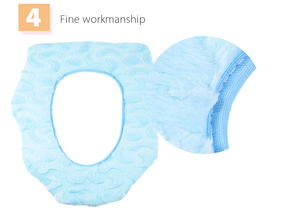 Washable Toilet Seat Plush Cushion PU Back Cover Washable Toilet Seat Plush Cushion PU Back Cover