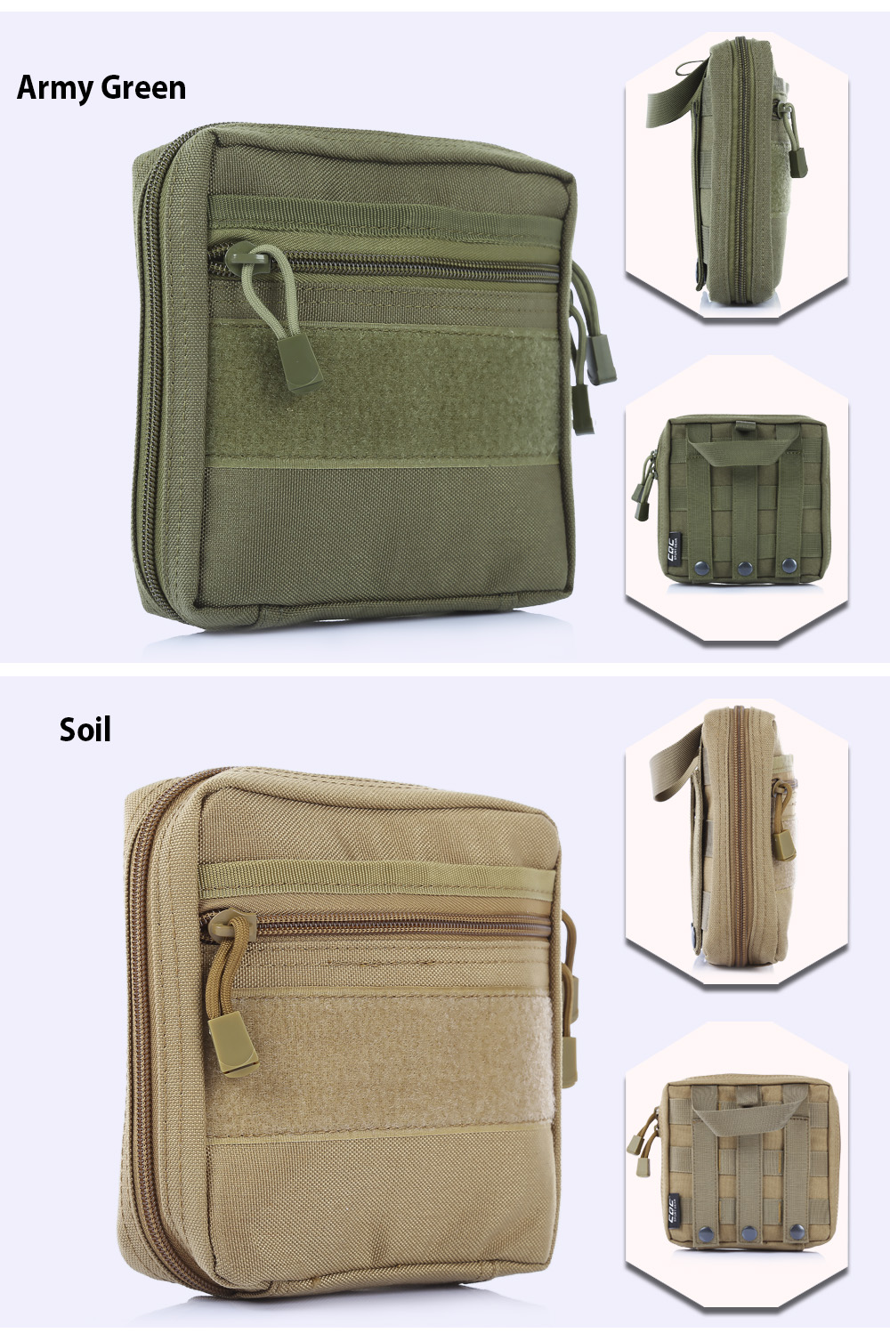 FREEKNIGHT Z400 Portable Outdoor Molle Bag Waterproof Military Nylon Sling Phone Pouch Case