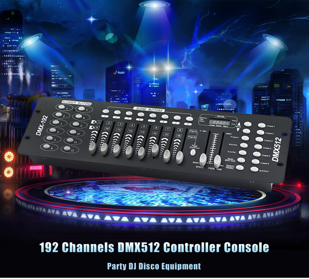 192 Channels DMX512 Controller Console for Stage Light Party DJ Disco Equipment 192 Channels DMX512 Controller Console for Stage Light Party DJ Disco Equipment