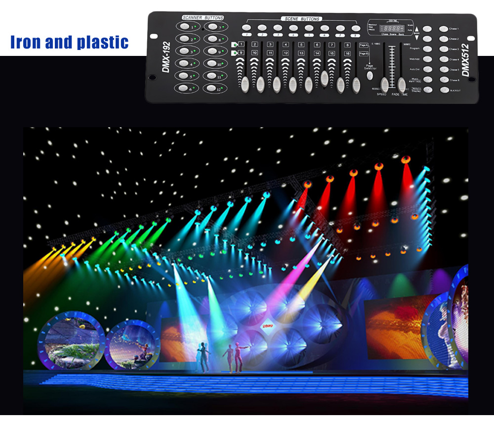 192 Channels DMX512 Controller Console for Stage Light Party DJ Disco Equipment 192 Channels DMX512 Controller Console for Stage Light Party DJ Disco Equipment