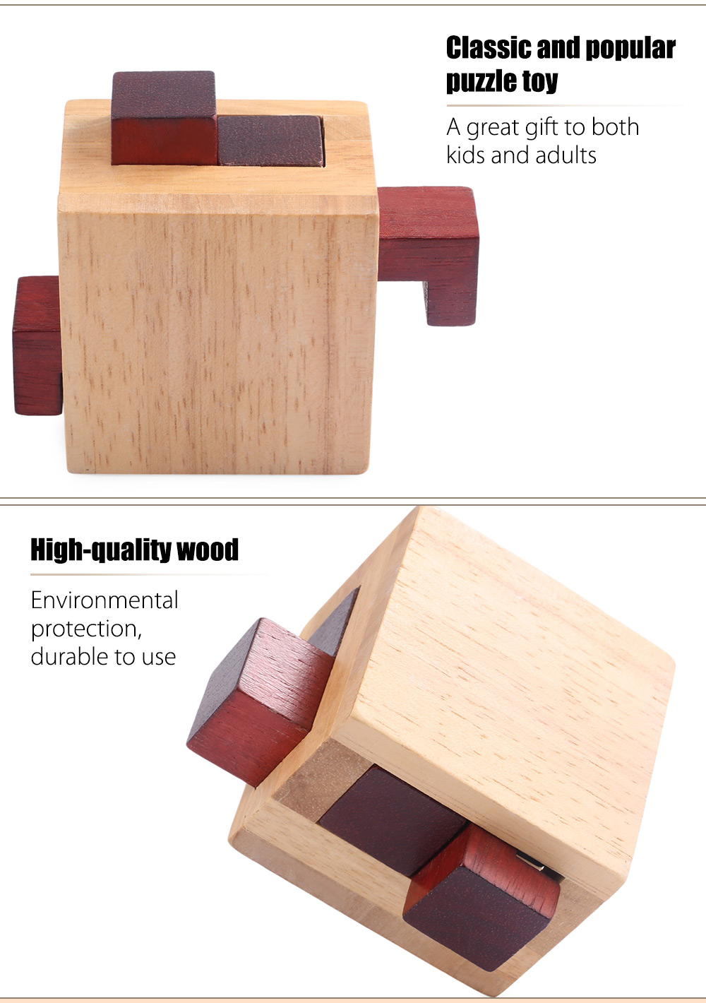 Classical Wooden Interlocking Cube Puzzle Toy Gift Brain Teaser Classical Wooden Interlocking Cube Puzzle Toy Gift Brain Teaser