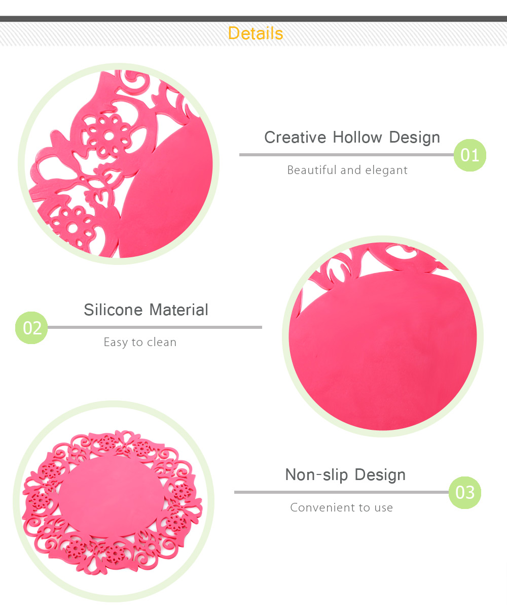 Multipurpose Silicone Hollow Non-slip Heat Resistant Mat Multipurpose Silicone Hollow Non-slip Heat Resistant Mat