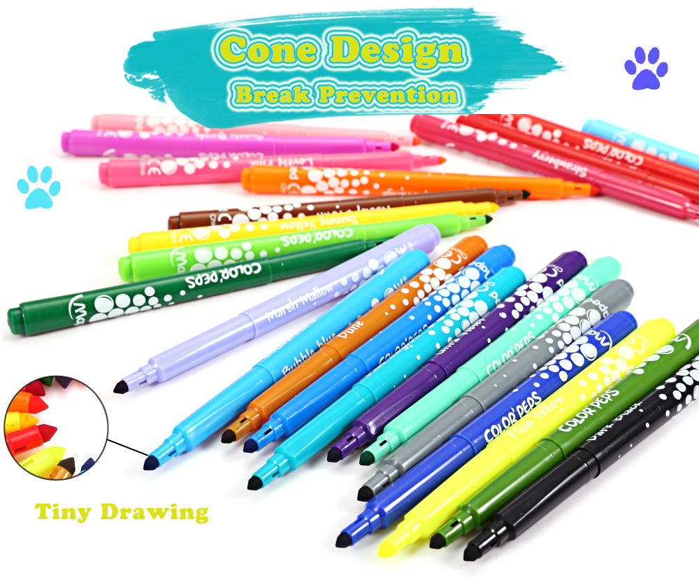 Maped Universal Bright Colorful Watercolor Brush Pen Water Based Marker with 24 Colors Maped Universal Bright Colorful Watercolor Brush Pen Water Based Marker with 24 Colors
