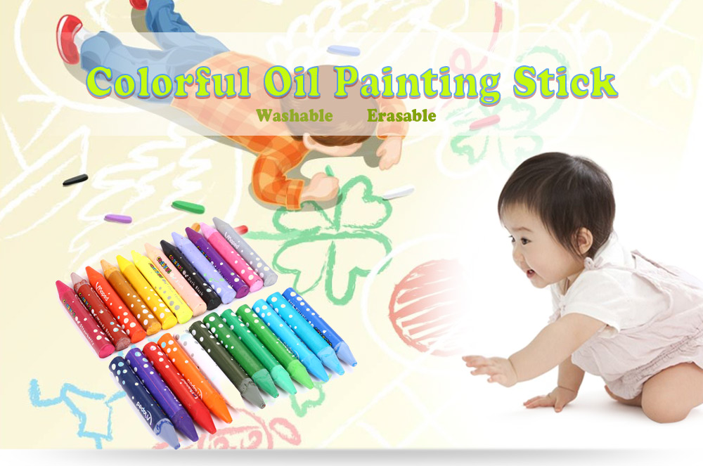 Maped 24 Colors Water Washing Colorful Triangular Rod Oil Painting Stick for Children Maped 24 Colors Water Washing Colorful Triangular Rod Oil Painting Stick for Children