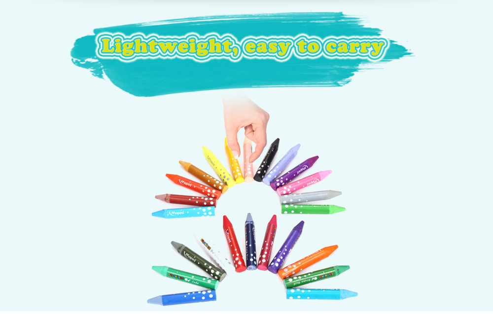Maped 24 Colors Water Washing Colorful Triangular Rod Oil Painting Stick for Children Maped 24 Colors Water Washing Colorful Triangular Rod Oil Painting Stick for Children