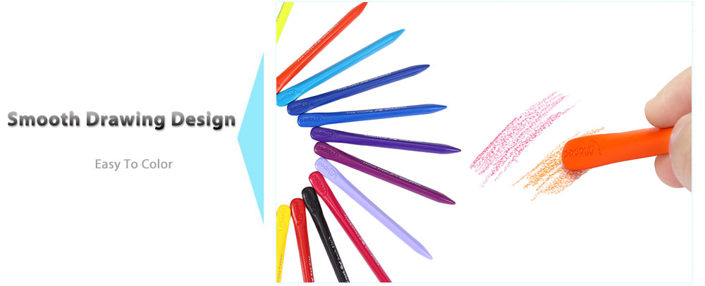 Maped Universal Bright Colorful Bar Plastic Crayon with 24 Colors Maped Universal Bright Colorful Bar Plastic Crayon with 24 Colors