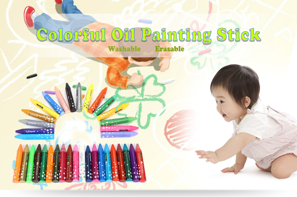 Maped 36 Colors Water Washing Colorful Triangular Rod Oil Painting Stick for Children Maped 36 Colors Water Washing Colorful Triangular Rod Oil Painting Stick for Children