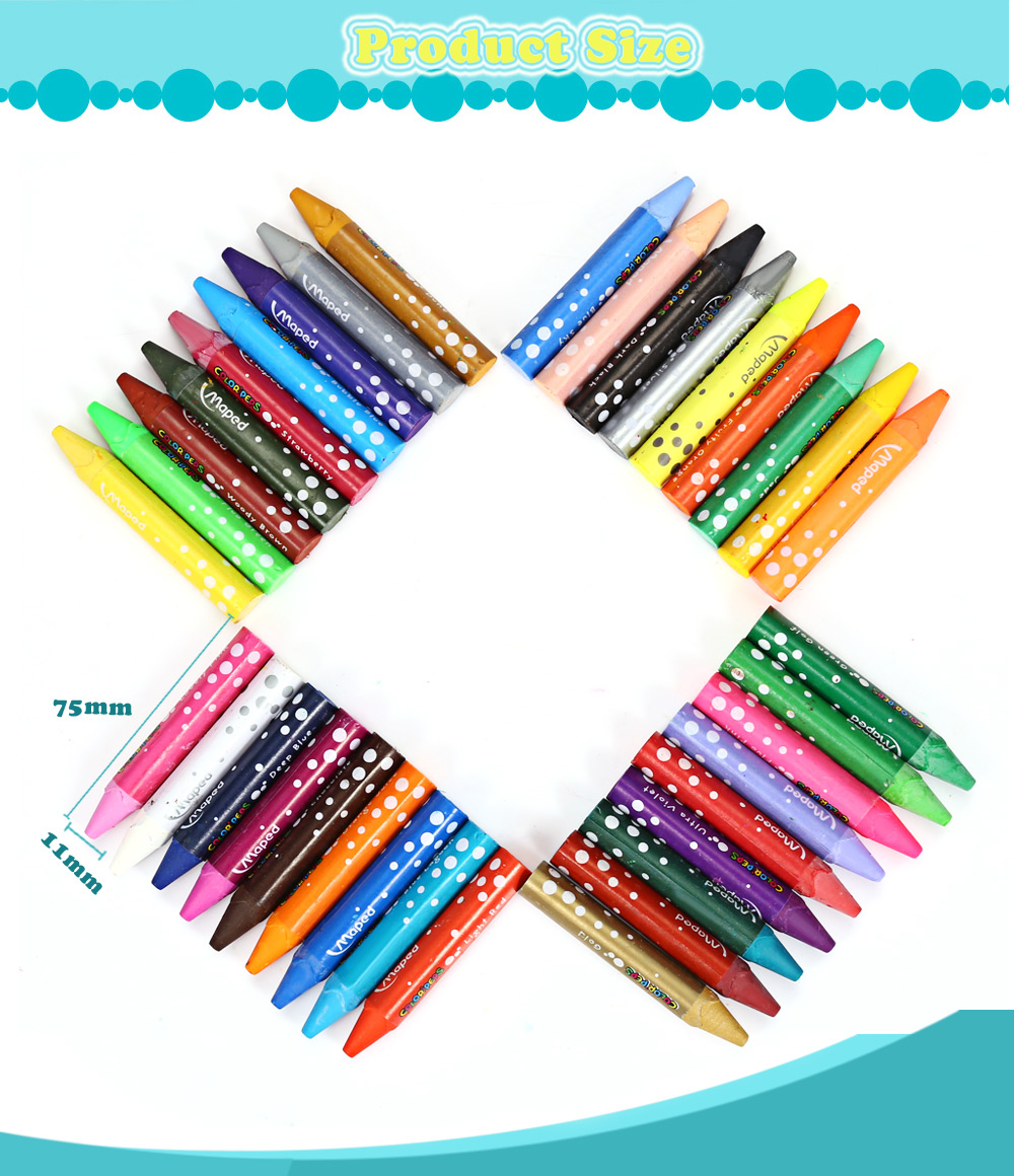 Maped 36 Colors Water Washing Colorful Triangular Rod Oil Painting Stick for Children Maped 36 Colors Water Washing Colorful Triangular Rod Oil Painting Stick for Children