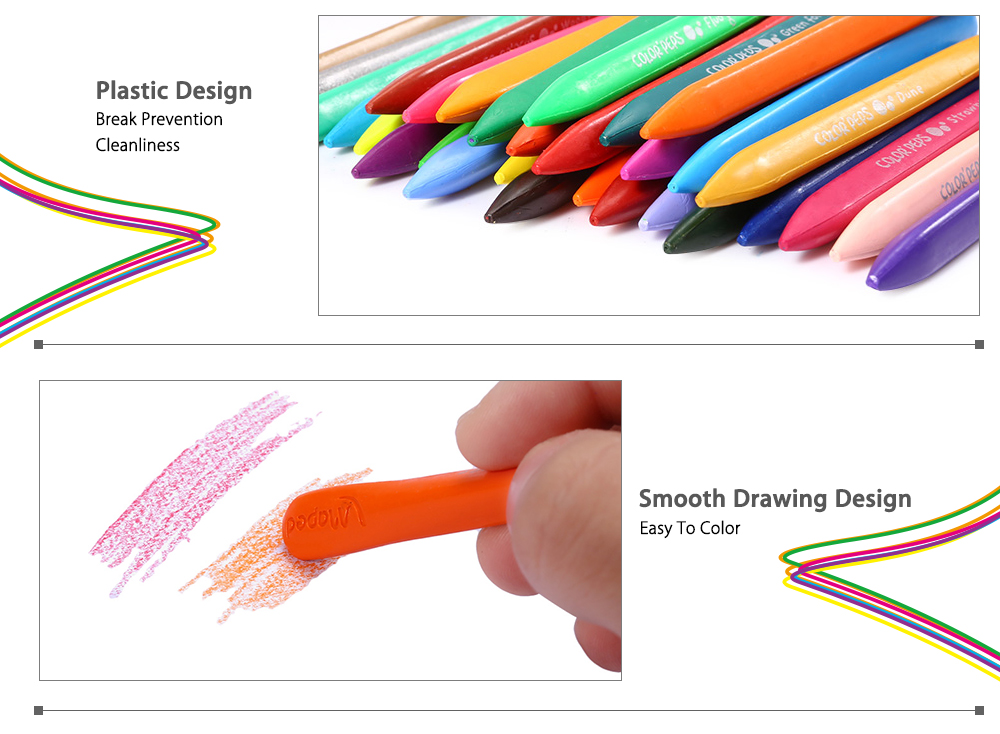 Maped Universal 36 Colors Bright Colorful Bar Plastic Crayon with Box Maped Universal 36 Colors Bright Colorful Bar Plastic Crayon with Box