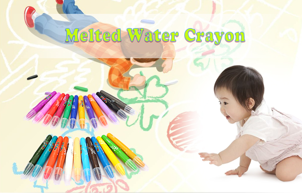 Maped Generic Bright Colorful Bar Water Solubility Crayon with 24 Colors Maped Generic Bright Colorful Bar Water Solubility Crayon with 24 Colors