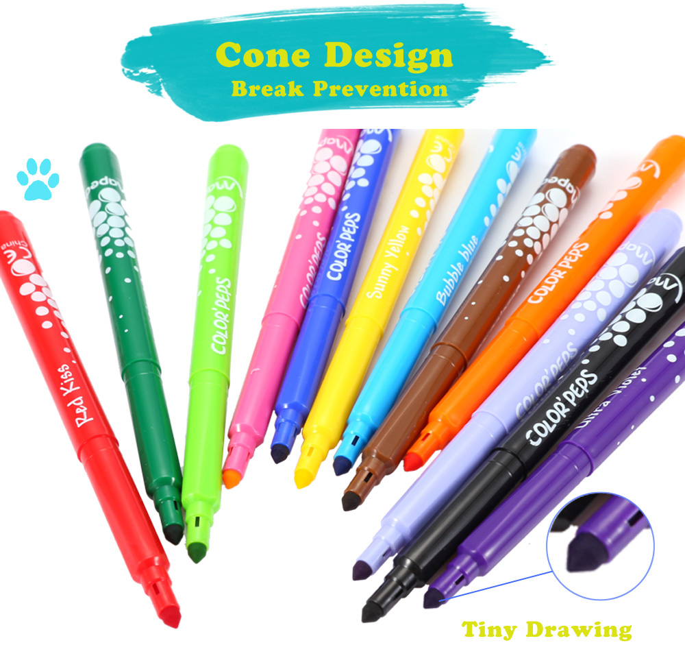 Maped Universal Bright Colorful Watercolor Brush Pen Water Based Marker with 12 Colors Maped Universal Bright Colorful Watercolor Brush Pen Water Based Marker with 12 Colors