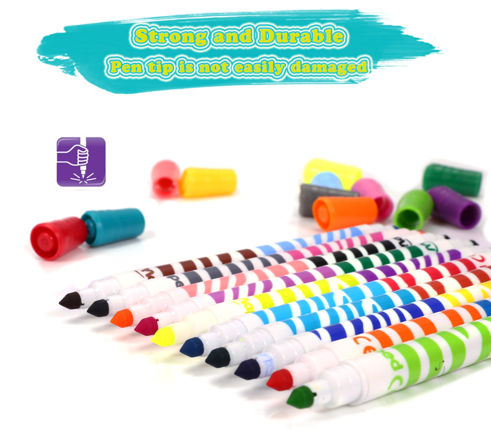 Maped 10pcs Colorful Dual Head Double Colors Watercolor Brush Pen Maped 10pcs Colorful Dual Head Double Colors Watercolor Brush Pen