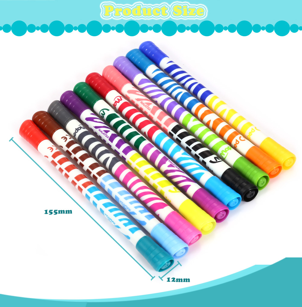 Maped 10pcs Colorful Dual Head Double Colors Watercolor Brush Pen Maped 10pcs Colorful Dual Head Double Colors Watercolor Brush Pen