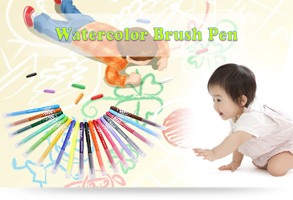 Maped Universal Bright Colorful Watercolor Brush Pen Water Based Marker with 18 Colors Maped Universal Bright Colorful Watercolor Brush Pen Water Based Marker with 18 Colors