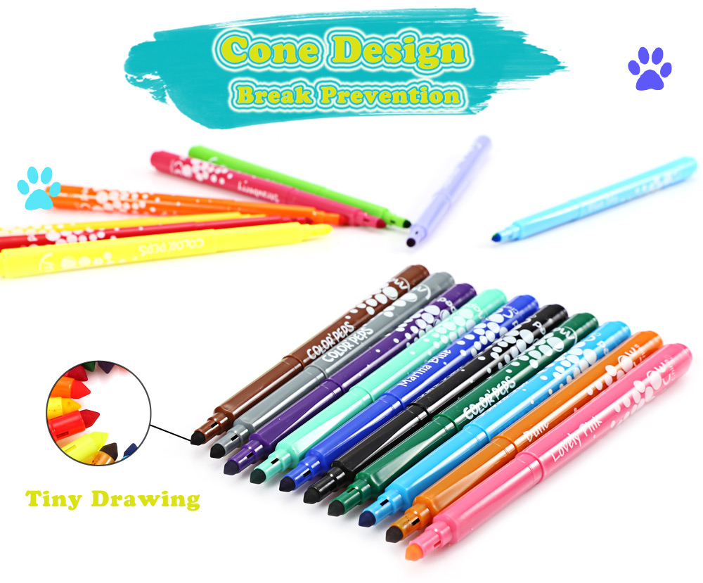 Maped Universal Bright Colorful Watercolor Brush Pen Water Based Marker with 18 Colors Maped Universal Bright Colorful Watercolor Brush Pen Water Based Marker with 18 Colors