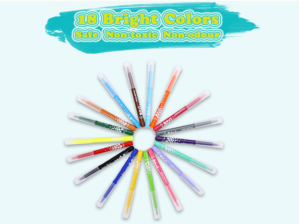 Maped Universal Bright Colorful Watercolor Brush Pen Water Based Marker with 18 Colors Maped Universal Bright Colorful Watercolor Brush Pen Water Based Marker with 18 Colors