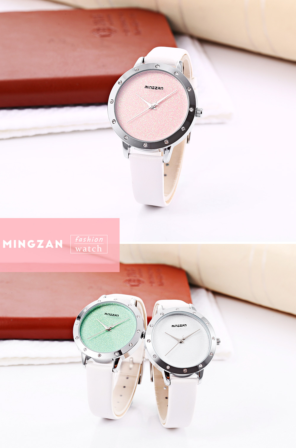 MINGZAN 6118 Women Quartz Watch Simple Shiny Dial Female Wristwatch MINGZAN 6118 Women Quartz Watch Simple Shiny Dial Female Wristwatch