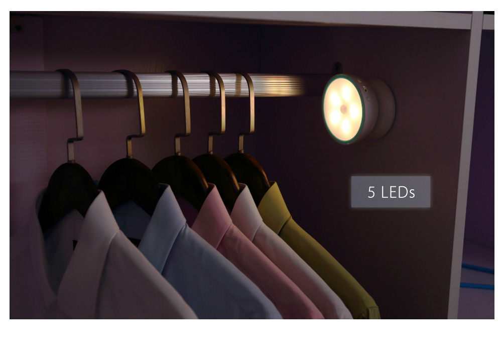 DC 5V 1.5W 45LM Motion Sensor LED Night Light Magnetic 360 Degree Rotation Rechargeable Lamp for Hallway Closet DC 5V 1.5W 45LM Motion Sensor LED Night Light Magnetic 360 Degree Rotation Rechargeable Lamp for Hallway Closet